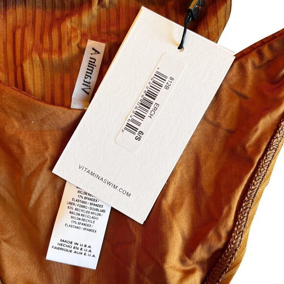 Vitamin A California High-leg Bikini Bottom Thong Size 6 Retail $99 - Picture 9 of 9